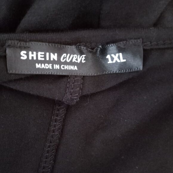 SHEIN CURVE BLACK & WHITE DRESS SZ.1XL EUC - Picture 7 of 10